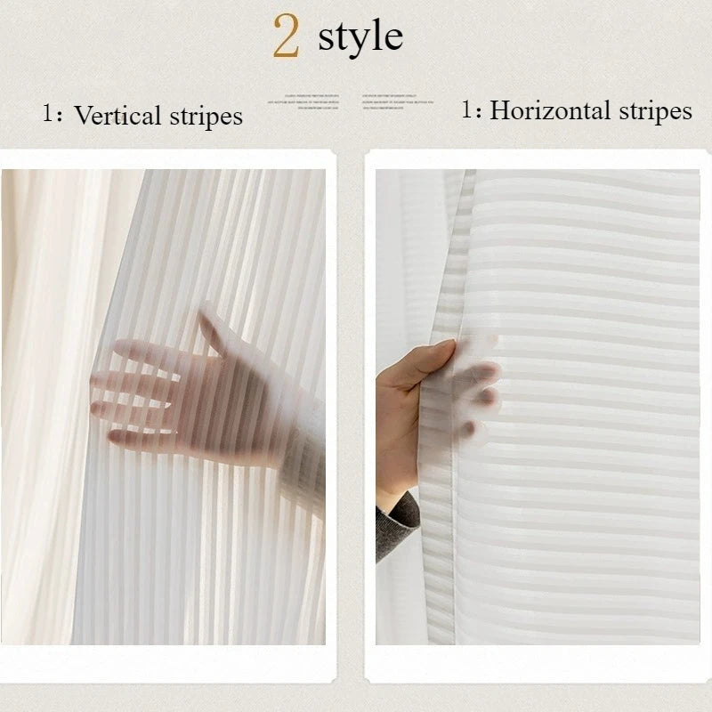 Kyoto Striped Chiffon Sheer Panel