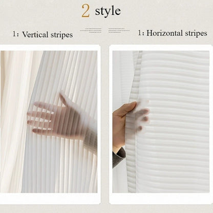 Kyoto Striped Chiffon Sheer Panel