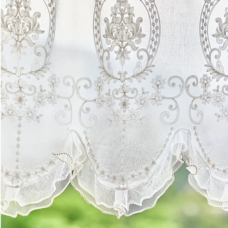 Cantille Ruffled Lace Café Valance