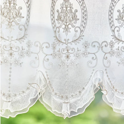 Cantille Ruffled Lace Café Valance