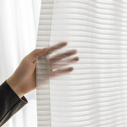 Kyoto Striped Chiffon Sheer Panel