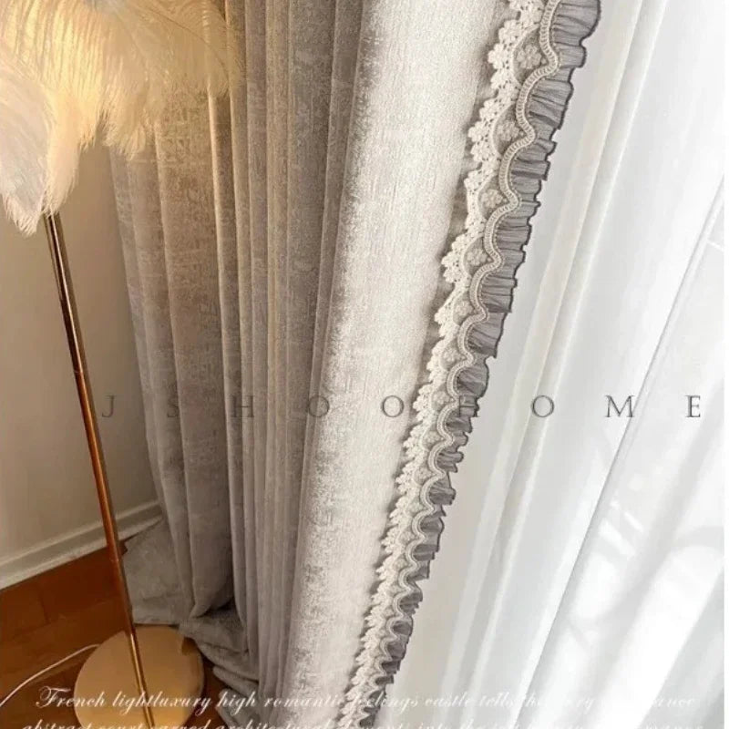 Chantilly Jacquard Chenille Lace Drape