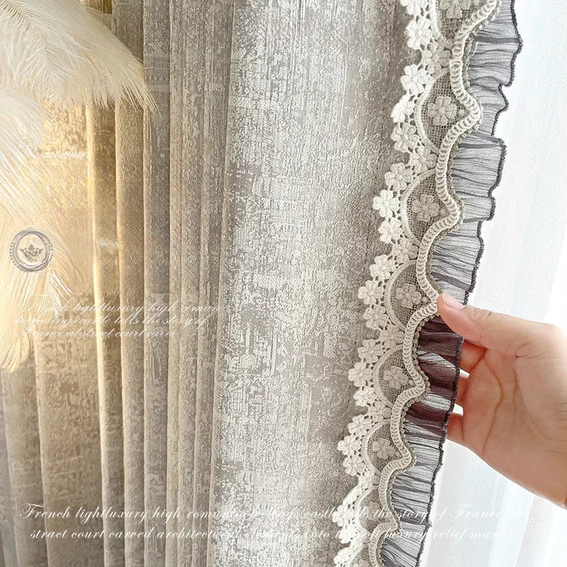 Chantilly Jacquard Chenille Lace Drape
