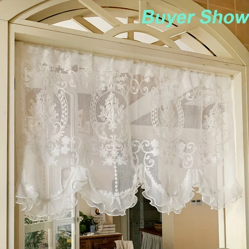 Cantille Ruffled Lace Café Valance