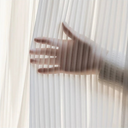 Kyoto Striped Chiffon Sheer Panel