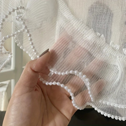 Cantille Ruffled Lace Café Valance