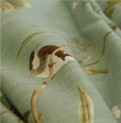 Country Garden Linen Window Curtains