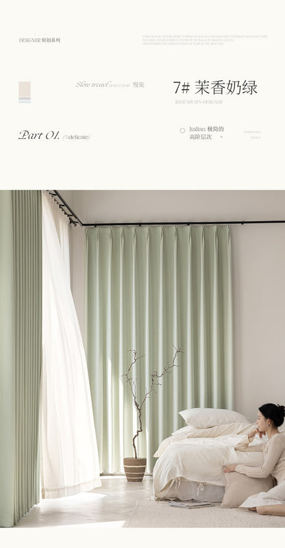 French Chenille Velvet Blackout Curtains