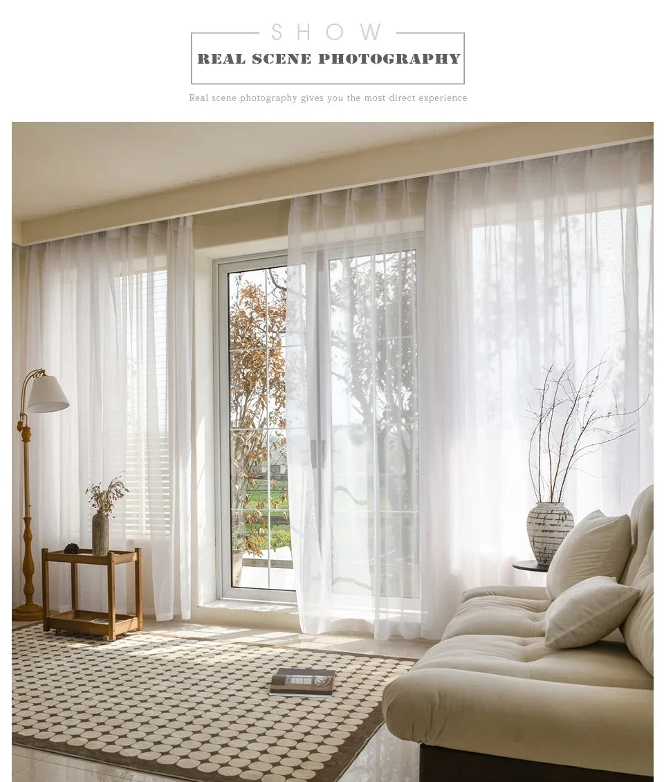 Custom White Sheer Curtains
