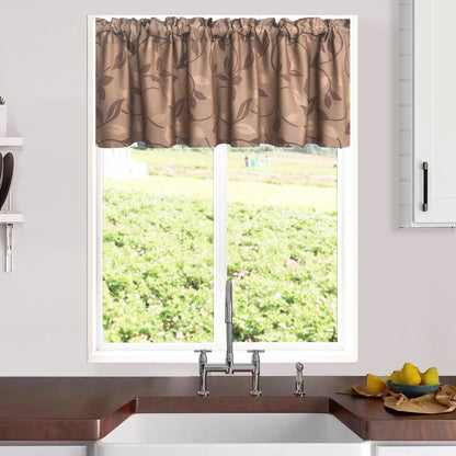 Rod Pocket Blackout Curtains with Valance