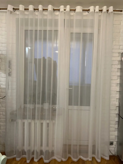 Custom White Sheer Curtains