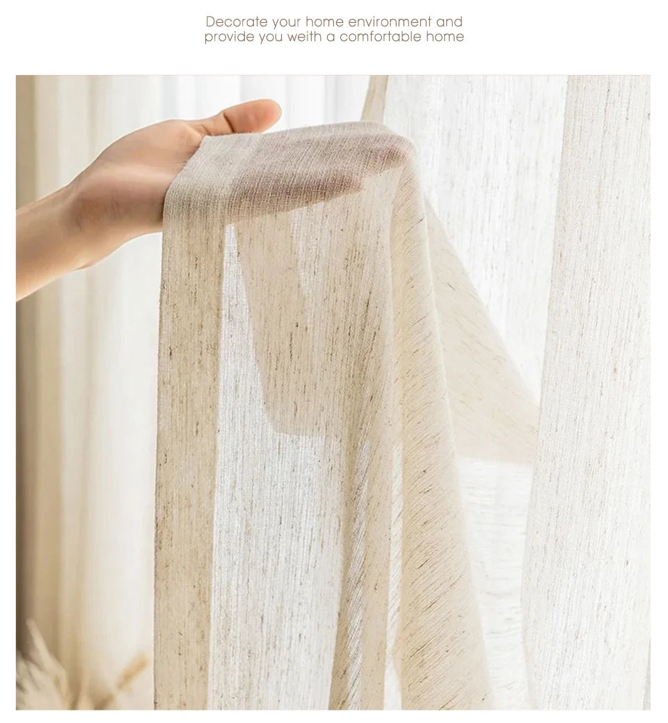 Japan Flax Linen Sheer Curtains