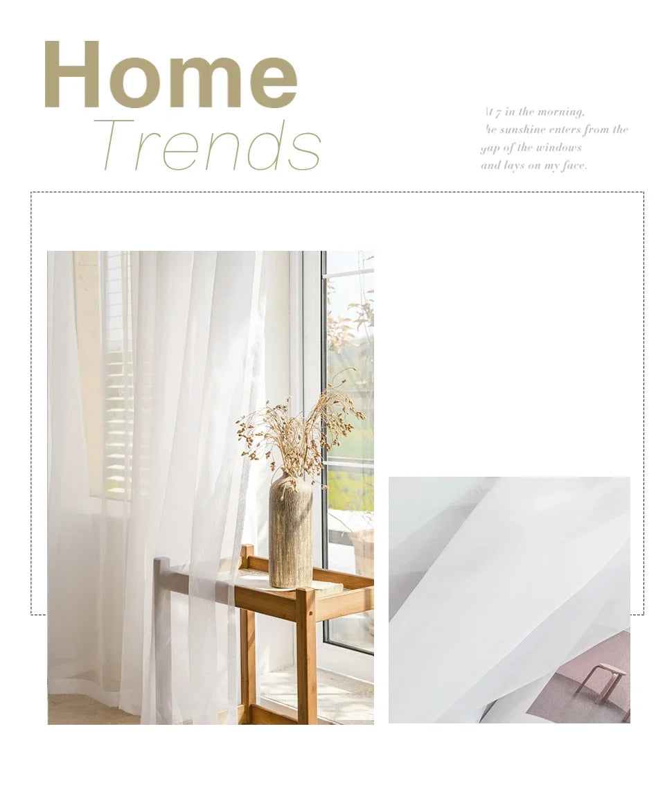 Custom White Sheer Curtains