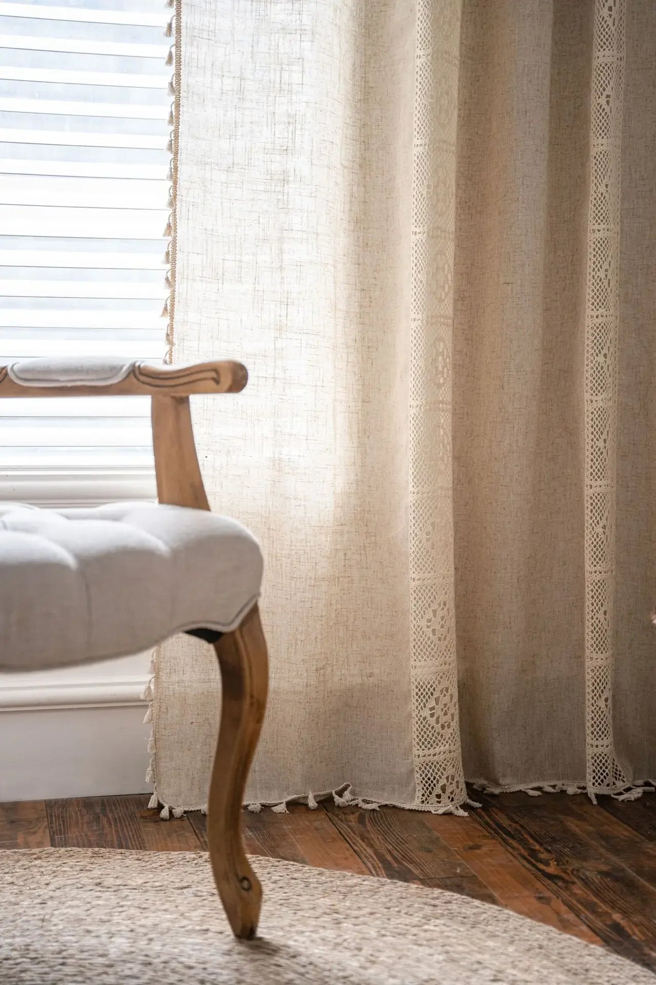 Boho Semi-Blackout Curtains with Tassels