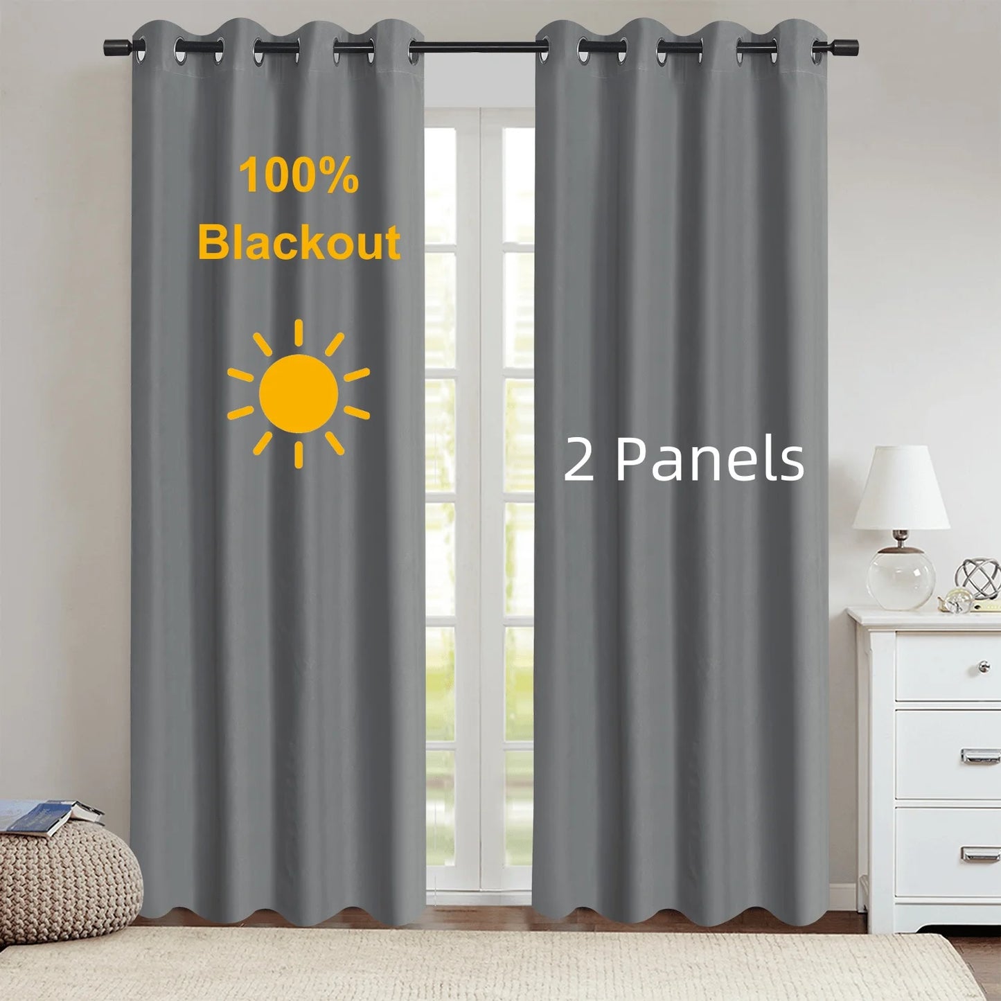 Modern Blackout Curtains Coated Lining