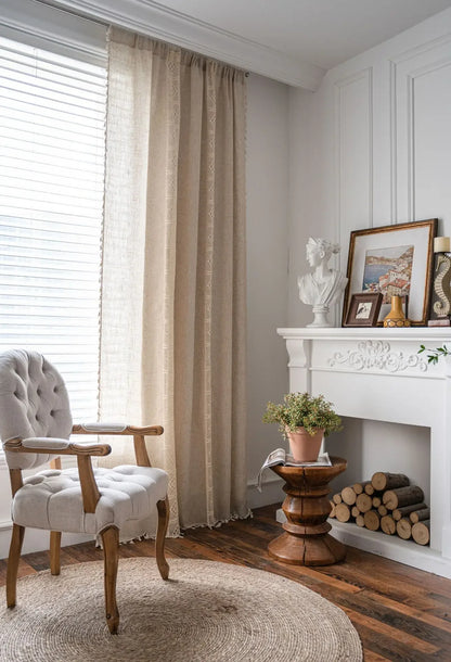 Boho Semi-Blackout Curtains with Tassels