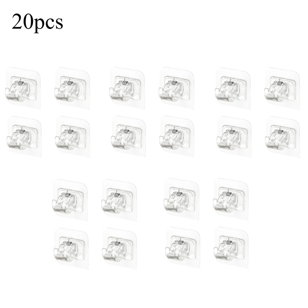 Self-Adhesive Curtain Rod Clip Hooks