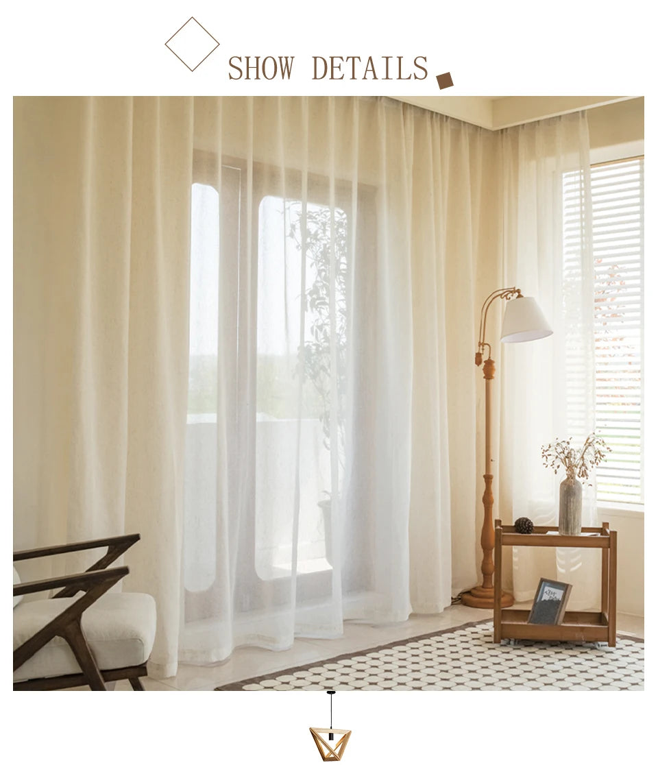 Japan Flax Linen Sheer Curtains