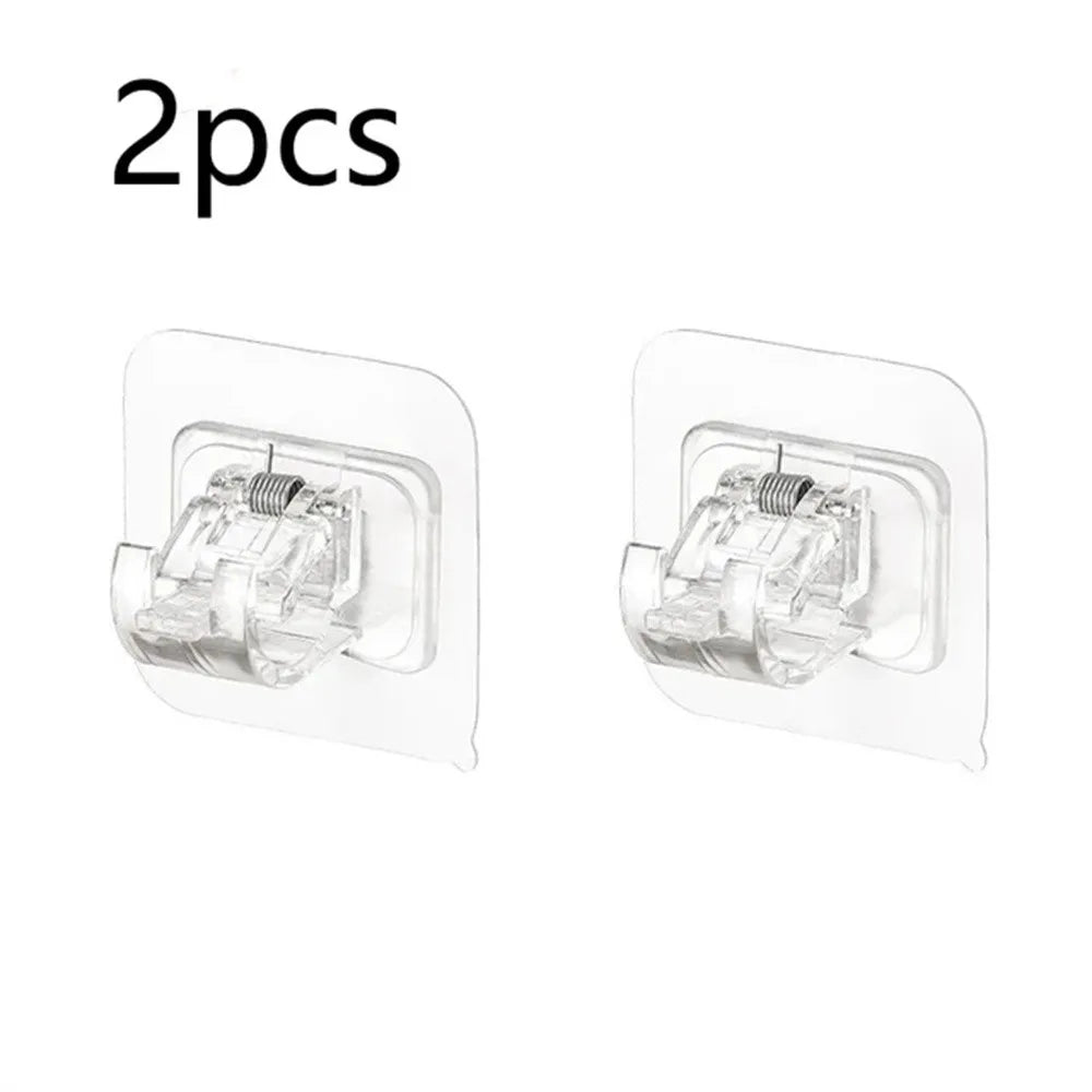 Self-Adhesive Curtain Rod Clip Hooks