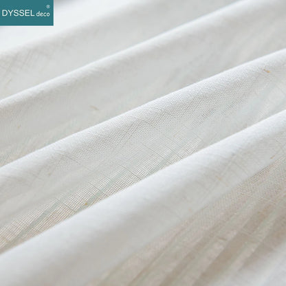 Modern Linen Sheer Grommet Curtains