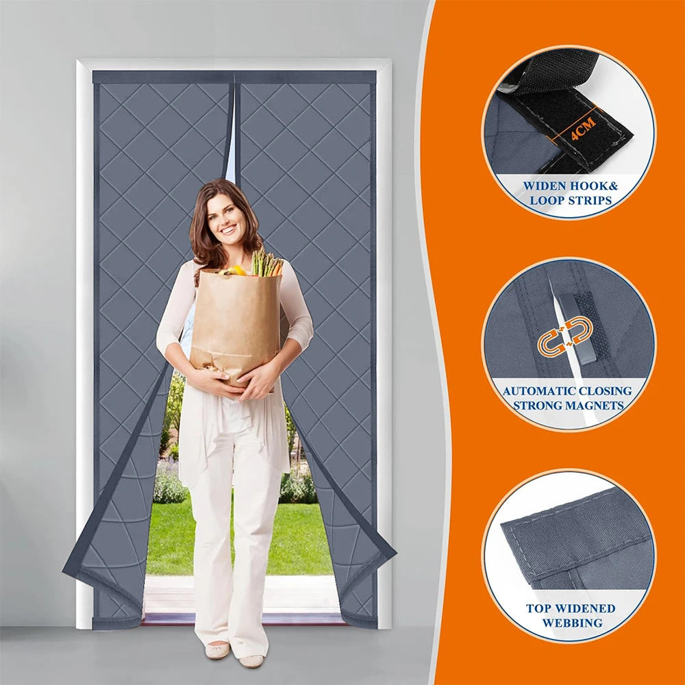 Magnetic Thermal Insulated Door Curtain