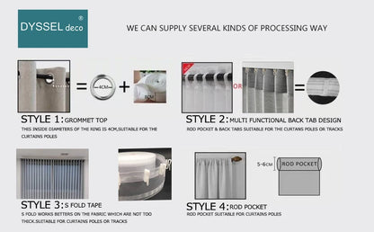 Modern Linen Sheer Grommet Curtains