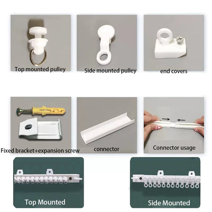 Self-Adhesive Silent Curtain Track