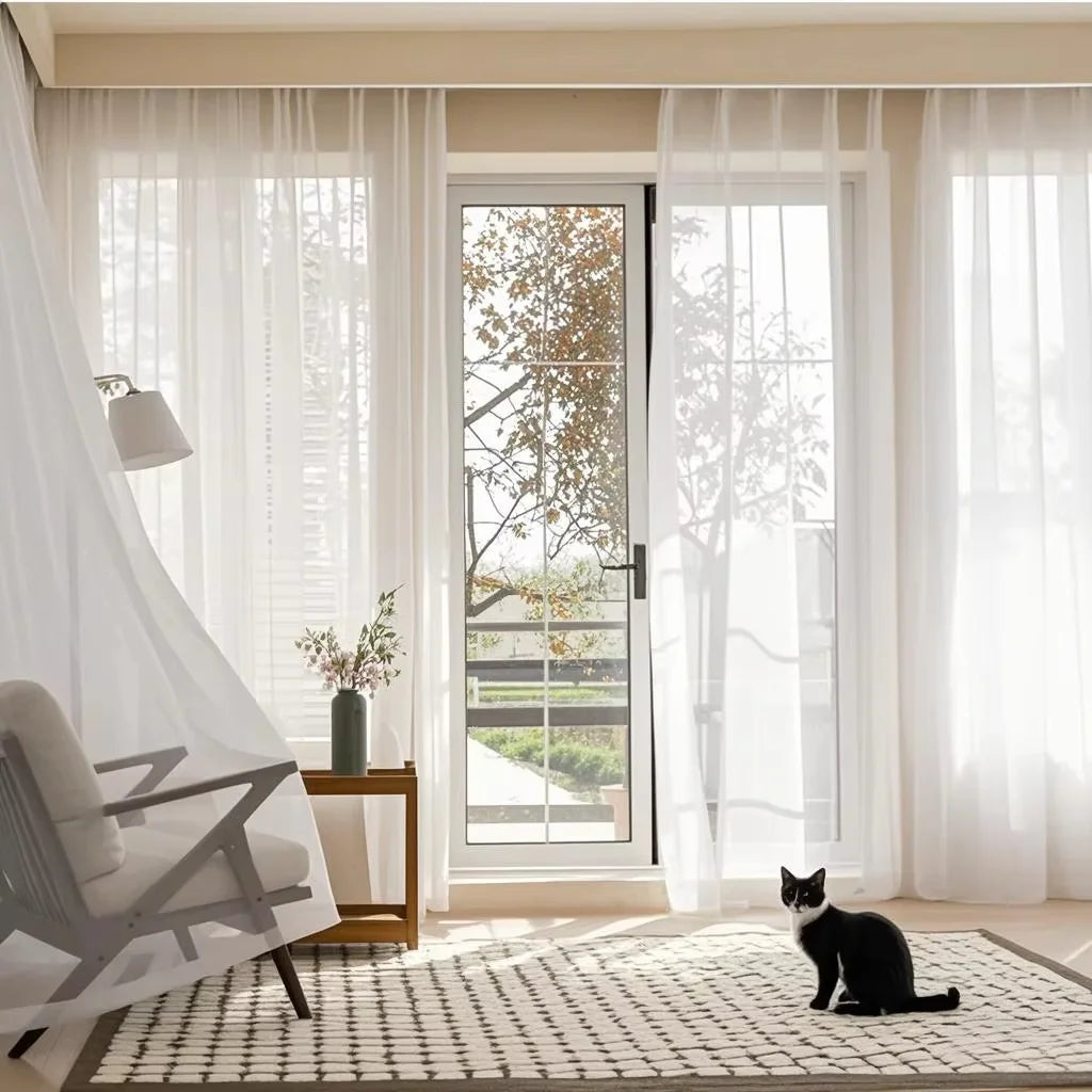 Custom White Sheer Curtains
