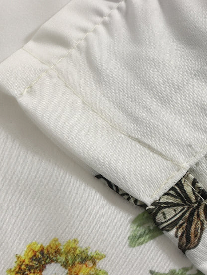 Butterfly Lavender Short Curtains