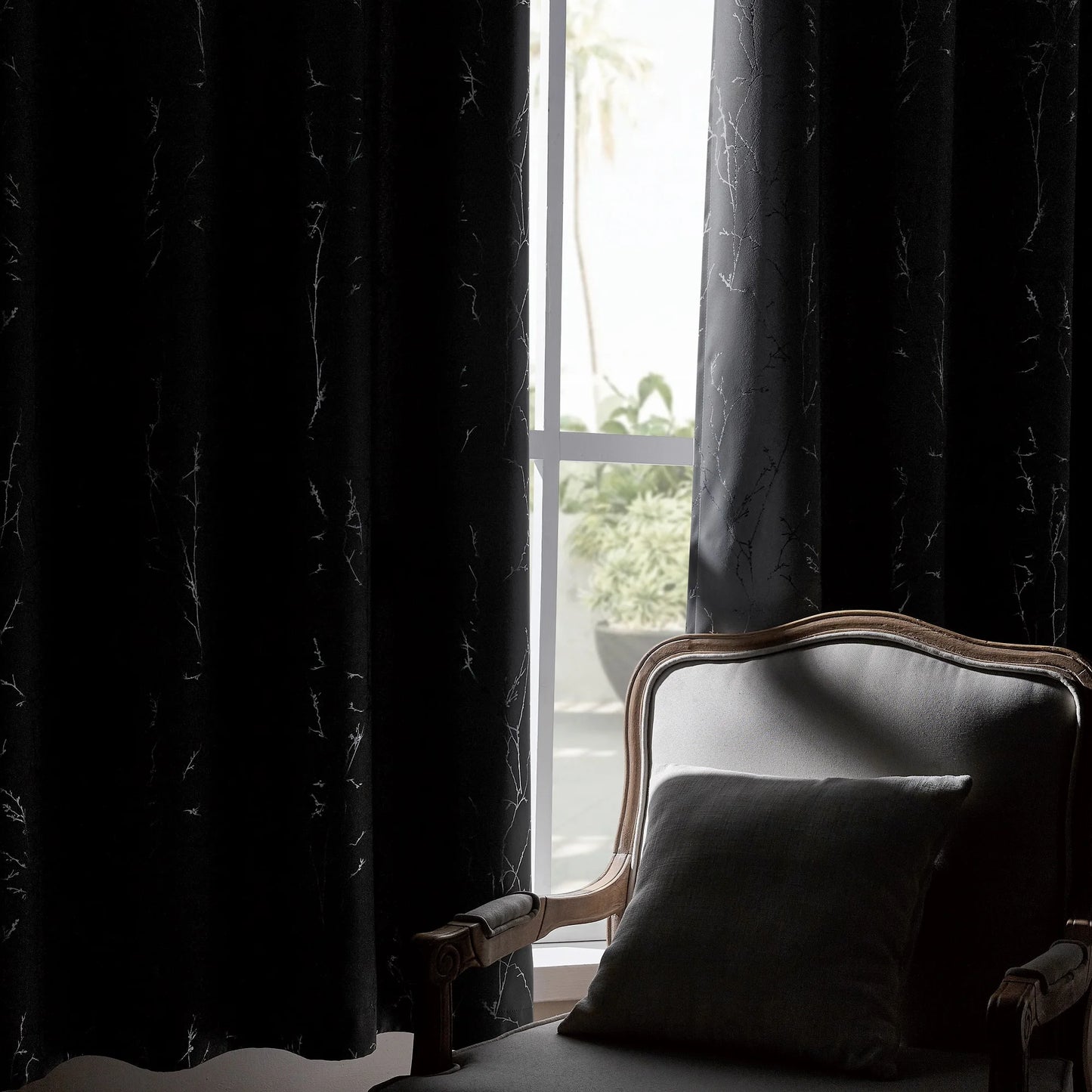 Grommet Blackout Curtains Tree Pattern