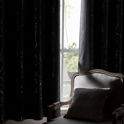 Grommet Blackout Curtains Tree Pattern
