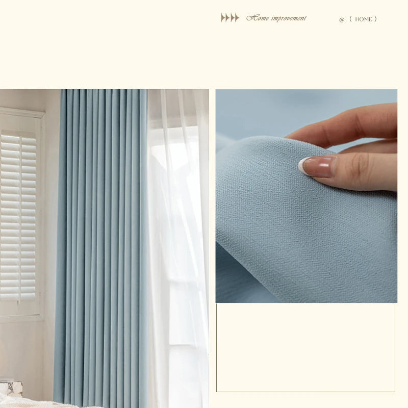French Chenille Velvet Blackout Curtains