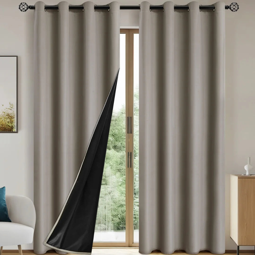 Modern Blackout Curtains Coated Lining