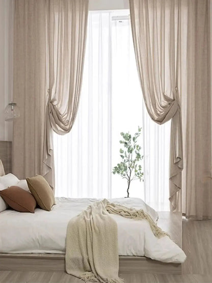 Japanese Linen Semi-Shading Curtains