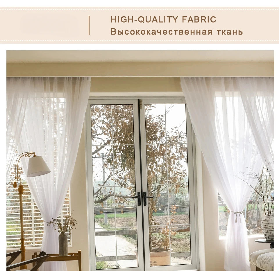 Custom White Sheer Curtains