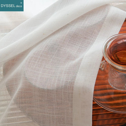 Modern Linen Sheer Grommet Curtains