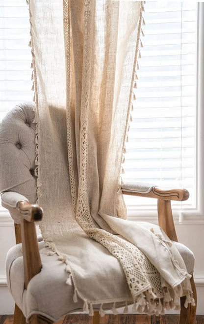 Boho Semi-Blackout Curtains with Tassels