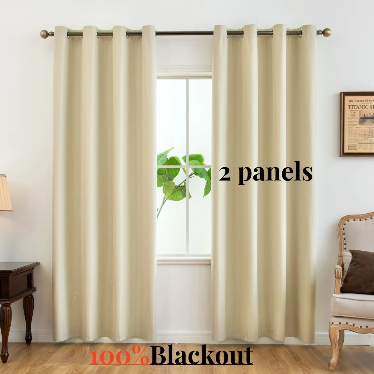 Modern Blackout Curtains Coated Lining