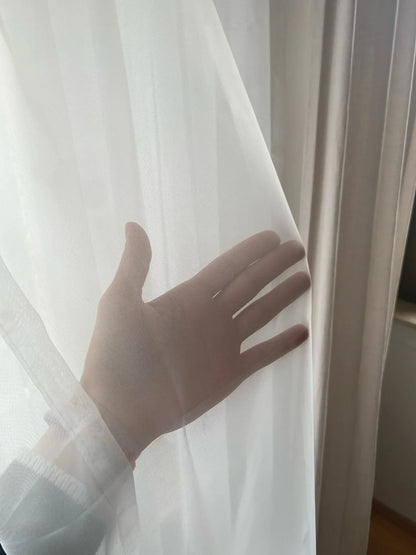Custom White Sheer Curtains