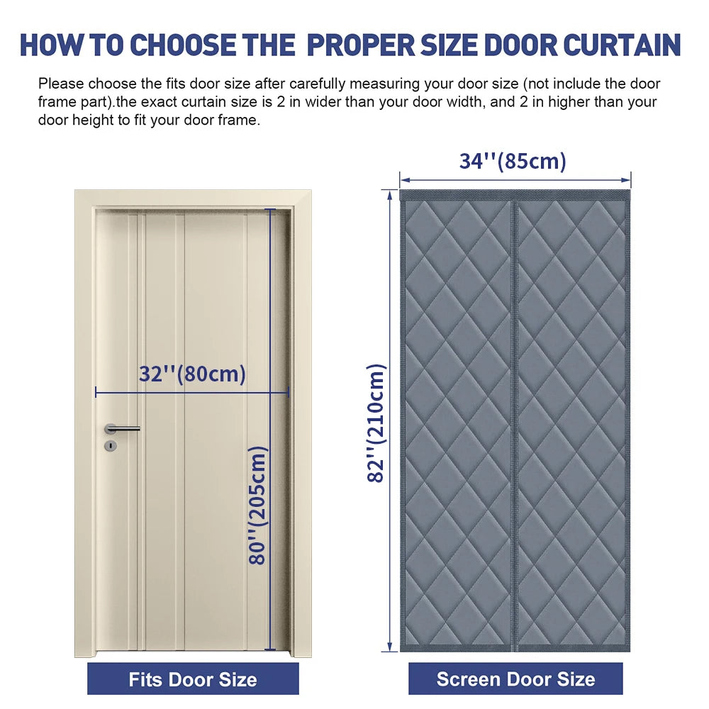 Magnetic Thermal Insulated Door Curtain