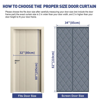 Magnetic Thermal Insulated Door Curtain