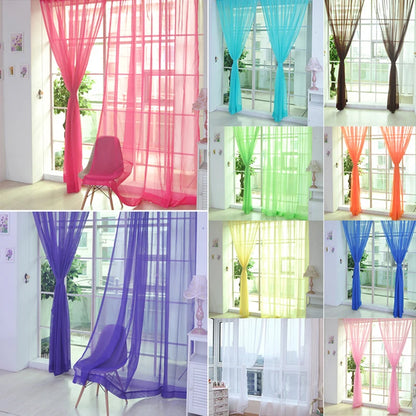 Transparent Gauze Sheer Curtains