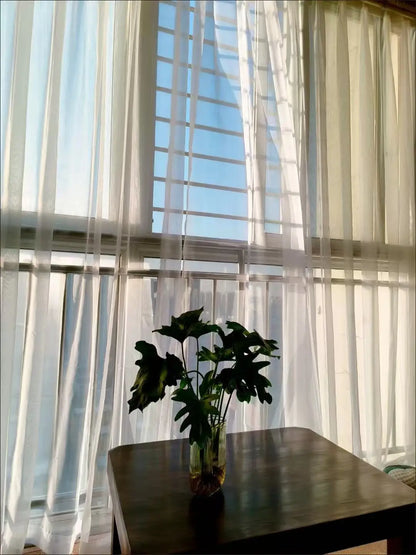 Custom White Sheer Curtains