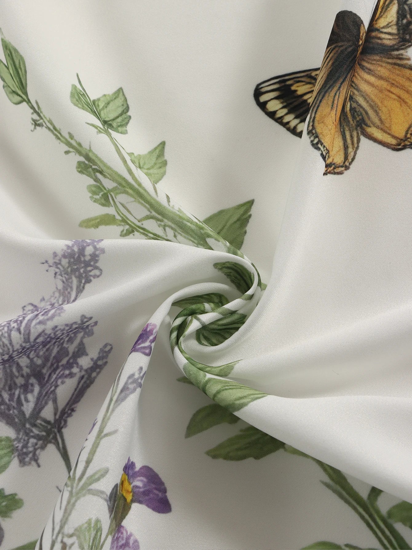 Butterfly Lavender Short Curtains