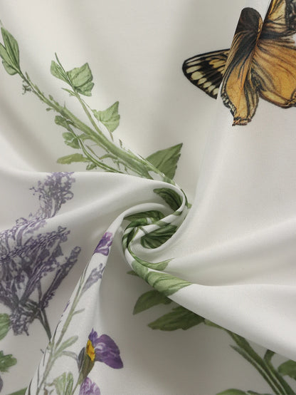 Butterfly Lavender Short Curtains