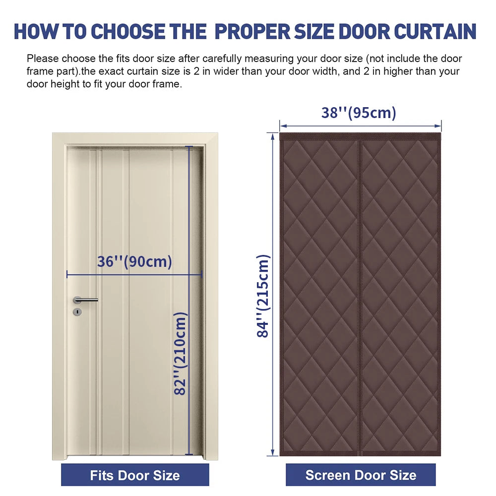 Magnetic Thermal Insulated Door Curtain