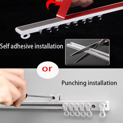 Self-Adhesive Silent Curtain Track