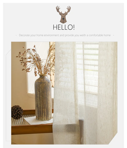 Japan Flax Linen Sheer Curtains