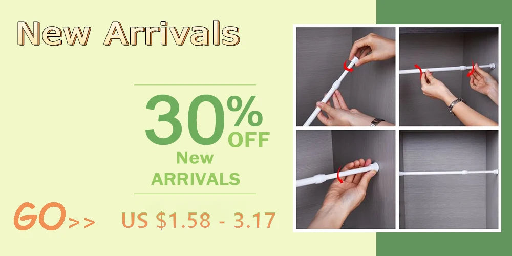 Adjustable Spring Curtain Rod
