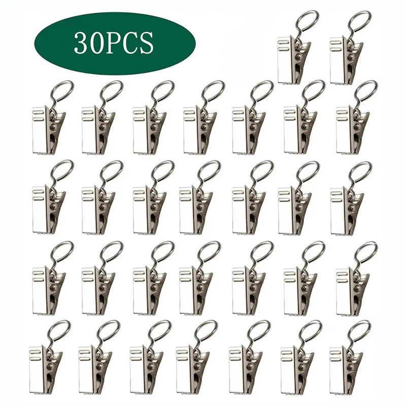 Premium Steel Curtain Clip Hooks